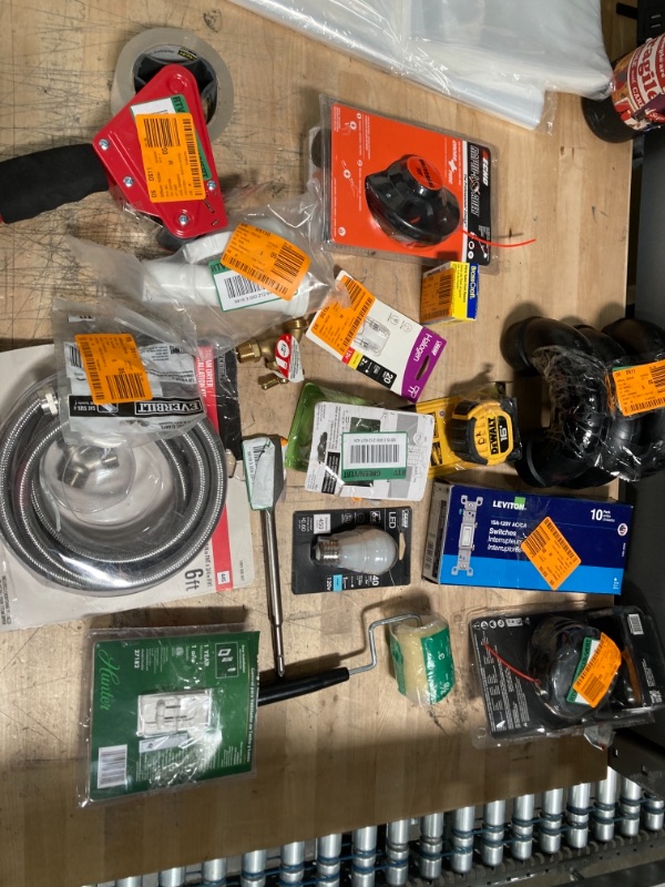 Photo 1 of 

**NON-REFUNDBALE** 
Home Depot Miscellaneous  Items, Lightbulbs, Hooks and Supports, Tools, locks, lawn Tools, Fuze Outlets 


