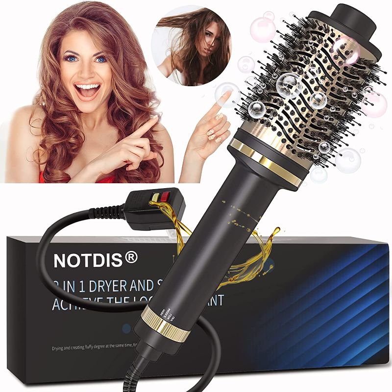 Photo 1 of Blow Dryer Brush, Hot Air Brush, NOTDIS Volumizer & Hair Dryer Brush in One for Quick Drying, Straightening and Curling Hair
