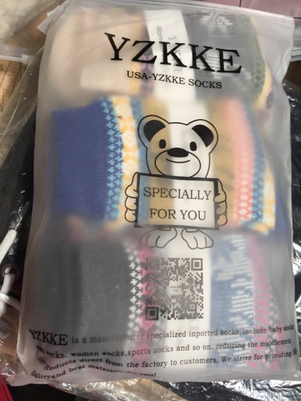 Photo 2 of YZKKE 5Pack Womens Vintage Winter Soft Warm Thick Cold Knit Wool Crew Socks, Multicolor, free size
