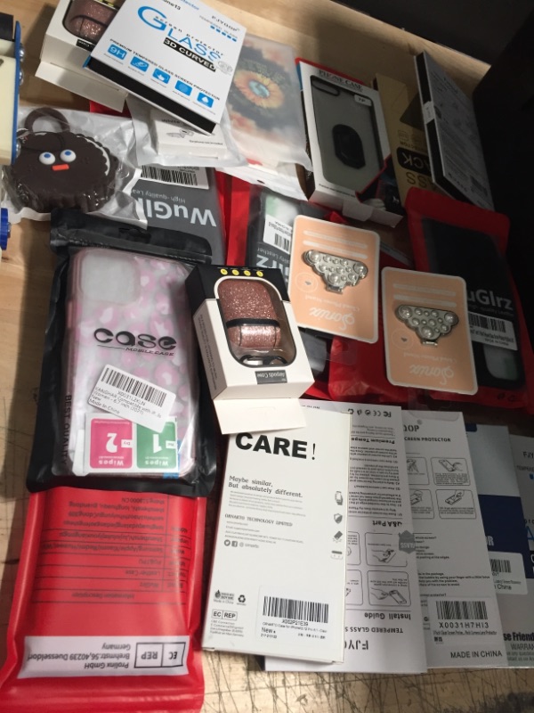 Photo 1 of **NOT REFUNDABLE** BUNDLE OF ASSORTED PHONE CASES, GLASS SCREENS, ACCESSORIES