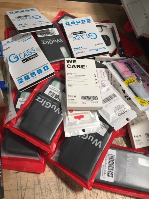 Photo 1 of **NOT REFUNDABLE** BUNDLE OF ASSORTED PHONE CASES, GLASS SCREENS, ACCESSORIES