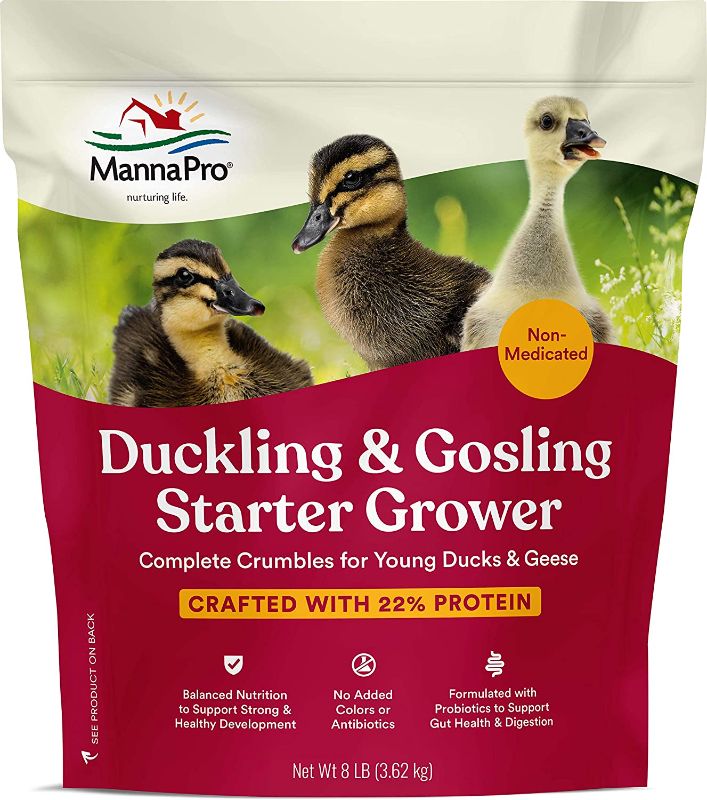 Photo 1 of  Manna Pro Duck Starter Grower Crumble | Non-Medicated Feed for Young Ducks | Supports Healthy Digestion |
