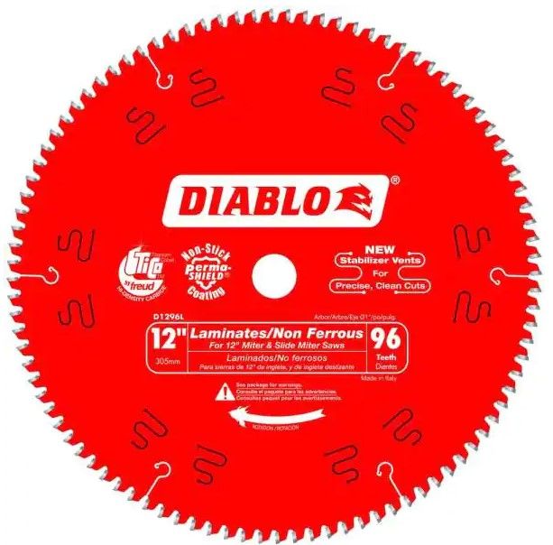 Photo 1 of 12 in. x 96-Tooth Laminate/Aluminum/Plastics Circular Saw Blade