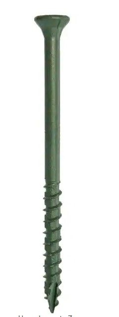 Photo 1 of 3 in. Green Exterior Self-Starting Star Flat-Head Wood Deck Screws #9 (5 lbs./365 pcs)