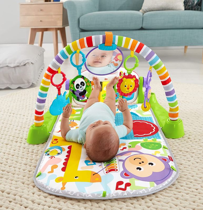 Photo 1 of Fisher-Price Deluxe Kick 'n Play Piano Gym, Green, Gender Neutral (Frustration Free Packaging)
