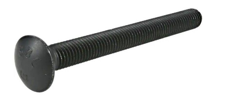 Photo 1 of 1/2 in.-13 x 10 in. Black Exterior Carriage Bolts (12-Pack)