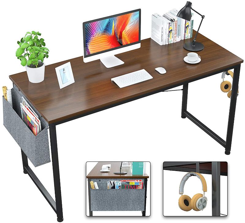 Photo 1 of ***HARDWARE LOOSE MAY BE INCOMPLETE***
Foxemart Computer Desk Modern 39 Inch Writing Study Desk Simple PC Laptop Notebook Table with Storage Bag and Iron Hook for Home Office Workstation, Espresso
