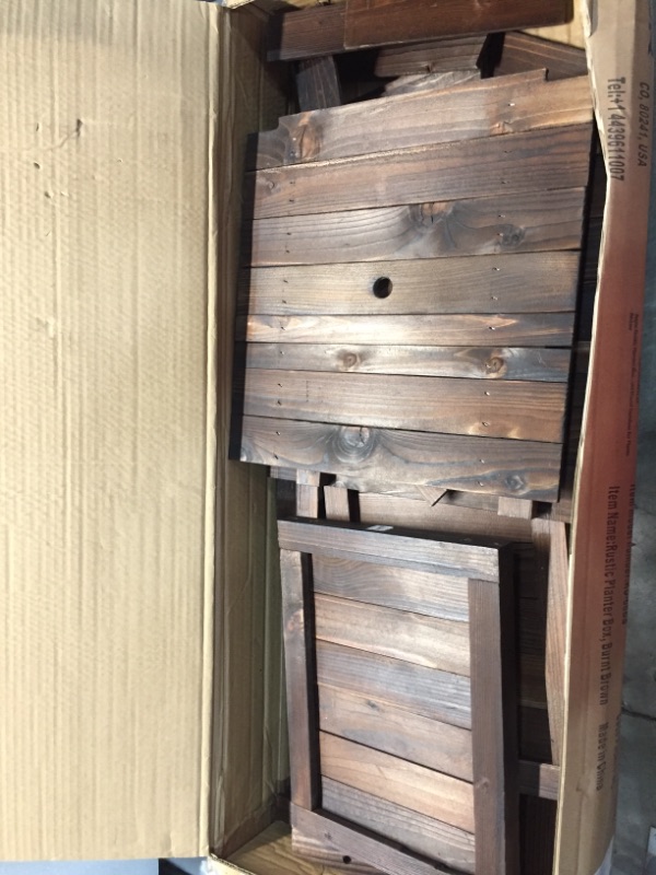 Photo 1 of ***HARDWARE LOOSE MAY BE INCOMPLETE***
 67in Rustic Planter Box with Trellis Raised Garden Bed Wood Outdoor for Plants
