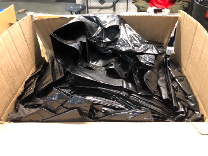 Photo 2 of 45 Gallon Trash Bags, (Value-Pack 100 Count w/Ties) Extra Large Black Heavy Duty Garbage Bags - 39 Gallon - 40 Gallon - 42 Gallon - 44 Gallon - 45 Gallon Large Trash Bag Can Liners Capacity
