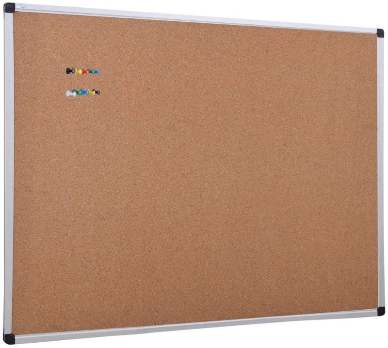 Photo 1 of XBoard Cork Board 48 x 36, Bulletin Board Corkboard with Push Pin for Display and Organization
