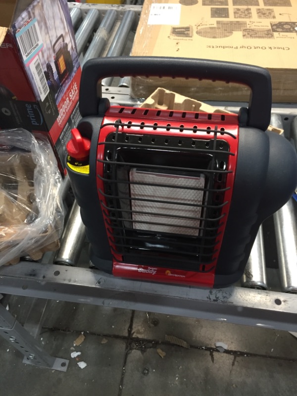 Photo 1 of Mr. Heater F232000 MH9BX Buddy 4,000-9,000-BTU Indoor-Safe Portable Propane Radiant Heater, Red-Black