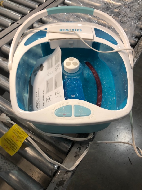 Photo 1 of HoMedics Shower Bliss Foot Spa, Shower Massage Water Jets, Pedicure Center with 3 Attachments, Toe-Touch Control, FB-625H
