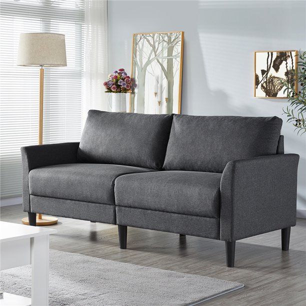 Photo 1 of  ***INCOMPLETE*** *** STOCK PHOTO FOR REFERENCE ONLY***
Design Modern Upholstered Fabric 2-Seater Sofa, Gray