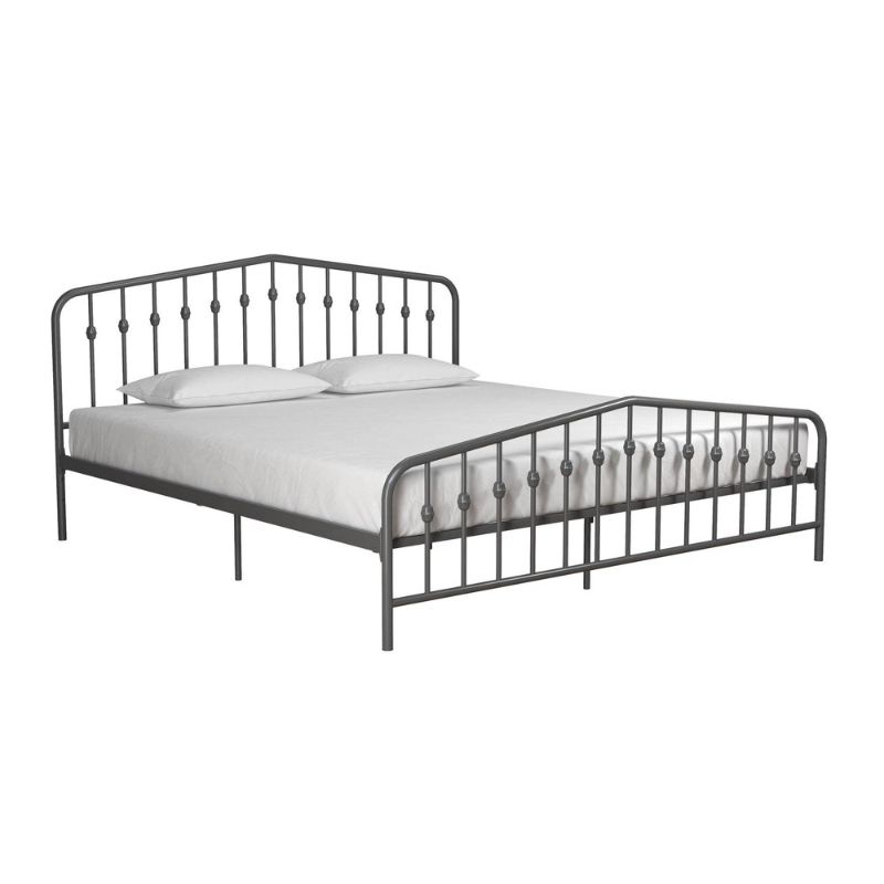 Photo 1 of ***MAY NOT BE COMPLETE***
 Bushwick Gunmetal Gray King Metal Bed
