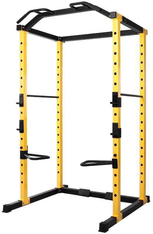 Photo 1 of ***INCOMPLETE*** 
HulkFit Multi-Function Adjustable Power Cage with J-Hooks, Dip Bars and Optional Lat Pull-Down Attachment, 1000-Pound Capacity, Power Cage Only
