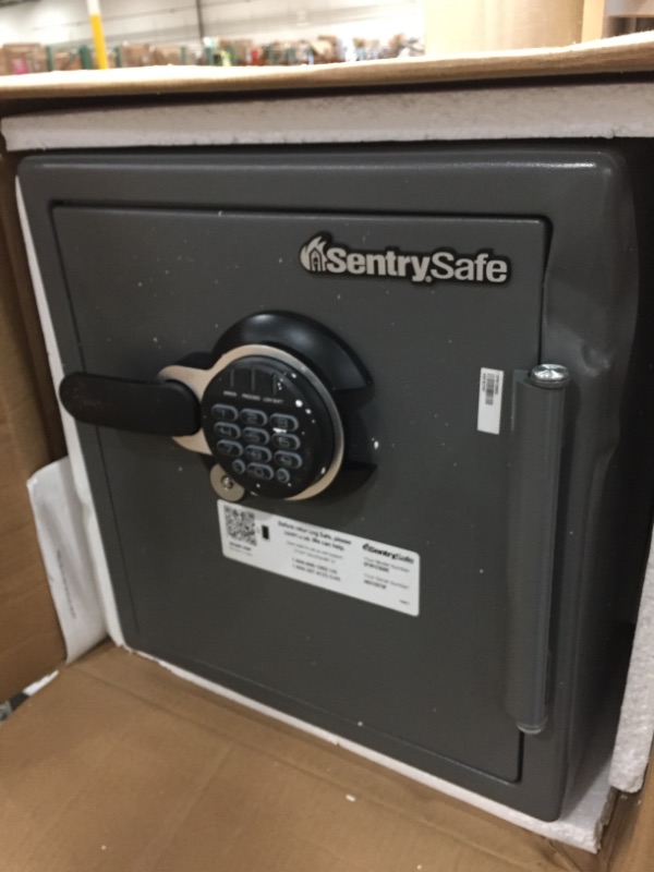 Photo 2 of ***NO KEY, NO COMBINATION***
SentrySafe SFW123GDC Fireproof Waterproof Safe with Digital Keypad, 1.23 Cubic Feet, Gun Metal Gray
