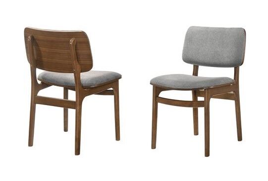 Photo 1 of ***NEVER USED***
Armen Living LCLMSIGRWA
Lima Wood Dining Accent Chairs in Walnut Finish and Gray Fabric - Set of 2