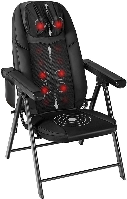 Photo 1 of ***Used, cosmetic damage and scratches*** 
COMFIER Portable Folding Massage Chair-Shiatsu Neck and Back Massager with Heat, Adjustable Neck/Backrest Height, Full Body Massager Chair, Massagers for Office Home use
