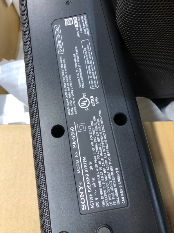Photo 1 of **SPEAKERS TESTED ON PHONE BLUETHOOTH AND FUNCTIONS WELL, GREAT SOUND QUALITY**
ony HT-S350 Soundbar with Wireless Subwoofer: S350 2.1ch Sound Bar and Powerful Subwoofer - Home Theater Surround Sound Speaker System for TV - Blutooth and HDMI Arc Compatibl