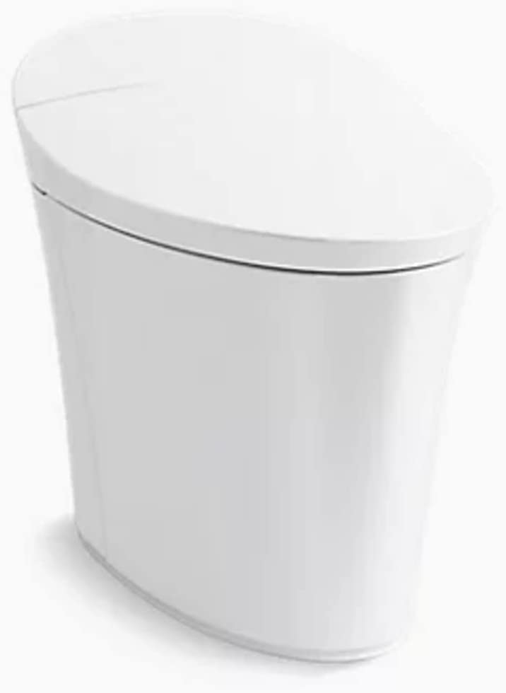 Photo 1 of **TOILET FRAME HAS DAMAGE TO THE BACK, REFER TO PHOTOS**POWER BUTTON DOES NOT POWER ON WHEN PLUGGED IN TO POWER OUTLET**
Kohler K-5401-PA-0 Veil Comfort Height Skirted One-Piece Elongated Dual-Flush Intelligent toilet, White
