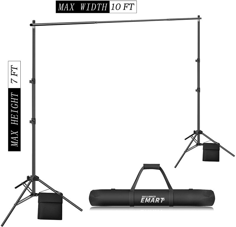 Photo 1 of **INCOMPLETE**MISSING PARTS**
EMART Photo Video Studio 10Ft Adjustable Background Stand Backdrop Support System 
