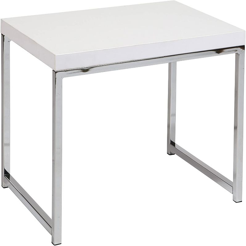 Photo 1 of **SIMILAR TO STOCK PHOTO**MISSING HARDWARE**
OSP Home Furnishings Wall Street End Table, White
