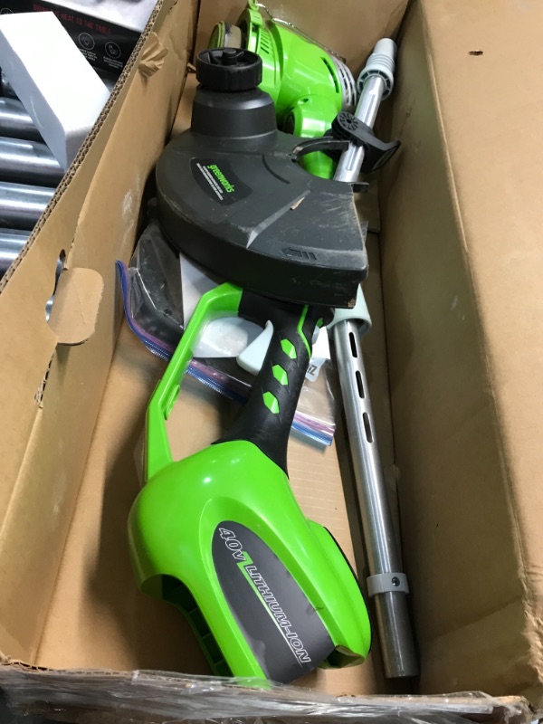 Photo 2 of **USED*
Greenworks 40V 13-Inch Cordless String trimmer, Battery Not Included, 21332
