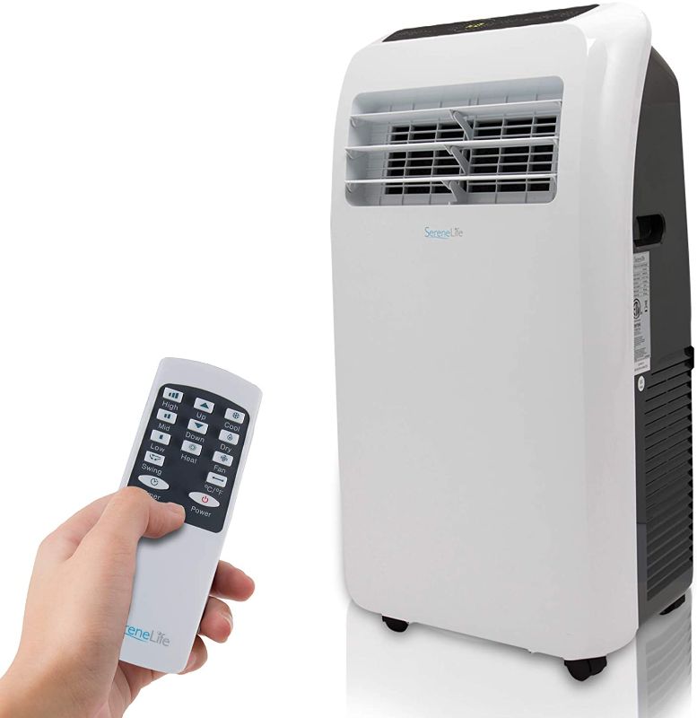 Photo 1 of **USED, MISSING ONE WHEEL**
Portable Air Conditioner and Heater - Compact Home AC Cooling and Heating Unit with Built-in Dehumidifier & Fan Modes, Includes Window Mount Kit (12,000 BTU Cooling)
