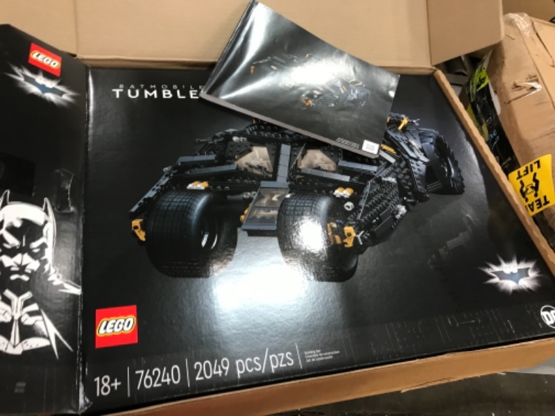 Photo 2 of **ALL LEGO BAGS WERE PREVIOUSLY OPENED, MAY BE INCOMPLETE**
LEGO DC Batman Batmobile Tumbler 76240 Building Kit Model of The Batmobile from The Dark Knight Trilogy (2,049 Pieces)
