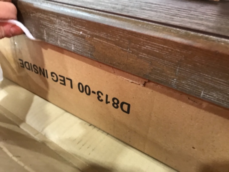 Photo 1 of **USED, MISSING HARDWARE
Signature Design by Ashley Wyndahl Rustic Distressed Dining Room Bench, Weathered Brown
