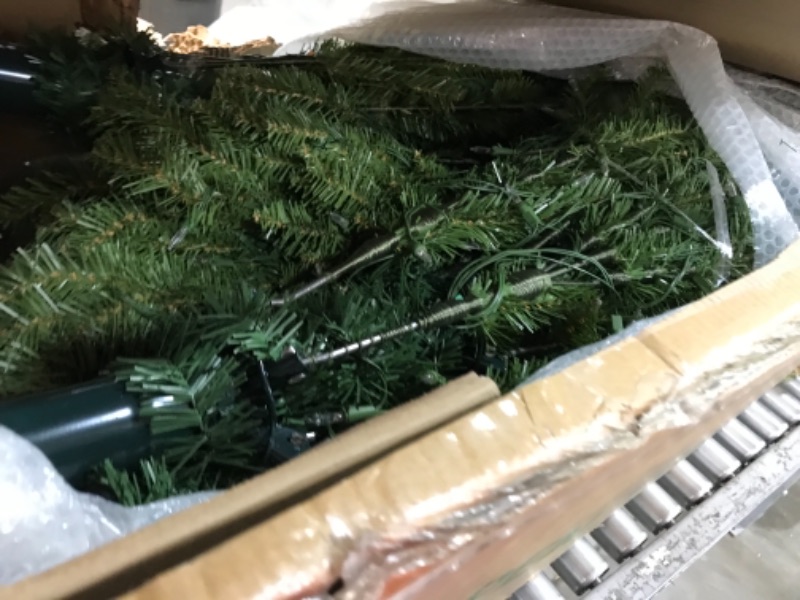 Photo 2 of **MISSING PARTS 
National Tree Company Pre-Lit Artificial Full Christmas Tree, Green, Dunhill Fir, White Lights, Includes Stand, 9 Feet
