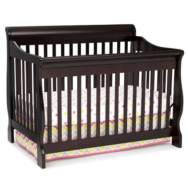 Photo 1 of **MISSING HARDWARE**
Delta Children Canton 4-in-1 Convertible Crib - Easy to Assemble, Dark Chocolate
