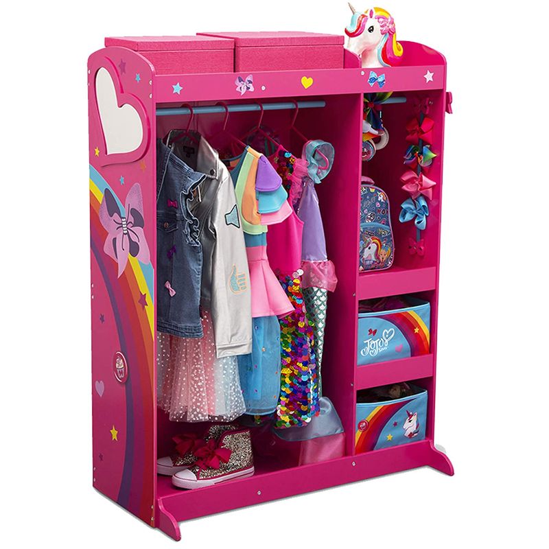 Photo 1 of **DAMAGE TO PANELS, MISSING PARTS**
JoJo Siwa Dress & Play Boutique - Pretend Play Costume Storage Closet/Wardrobe for Kids with Mirror & Shelves by Delta Children
