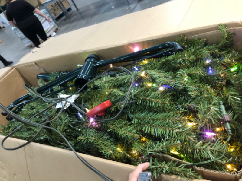 Photo 2 of **SOME PARTS OF THE TREE DO NOT LIGHT UP, PREVIOUSLY USED**
National Tree Company Pre-Lit Artificial Full Christmas Tree, Green, Dunhill Fir, Dual Color LED Lights, Includes Stand, 9 Feet
