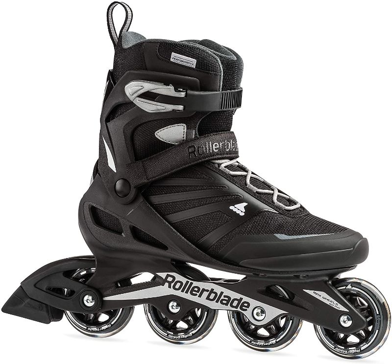 Photo 1 of 
Rollerblade Zetrablade Men's Adult Fitness Inline Skate, Black and Silver, Performance Inline Skates
Size:11