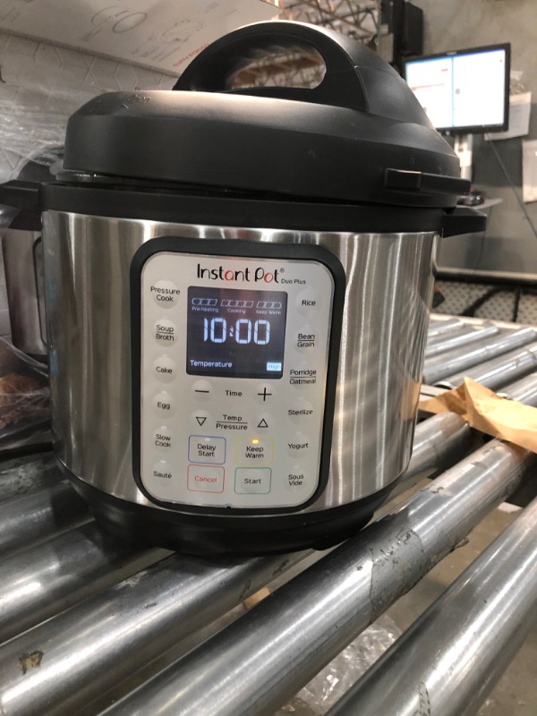 Photo 2 of **BRAND NEW OPENED ONLY TO TEST**
Instant Pot Duo Plus 6 Quart 9-in-1 Electric Pressure Cooker, Slow Cooker, Rice Cooker, Steamer, Sauté, Yogurt Maker, Warmer & Sterilizer, 15 One-Touch Programs,Stainless Steel/Black
