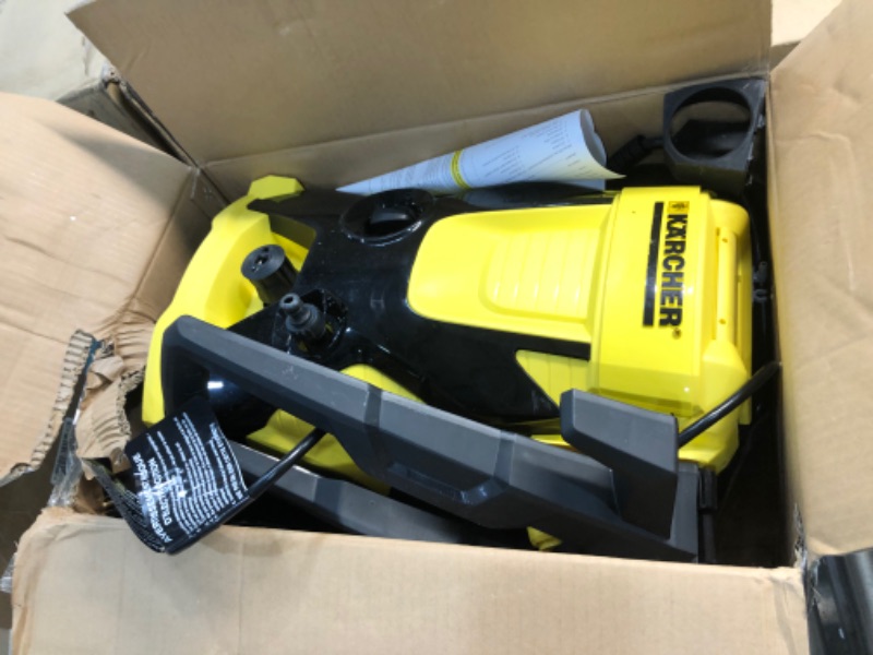 Photo 2 of **USED**DOES NOT TURN ON WHEN PLUGGED IN**
Karcher 1.603-152.0 K4 Electric Pressure Washer, 1900 PSI, 1.5 GPM, Yellow

