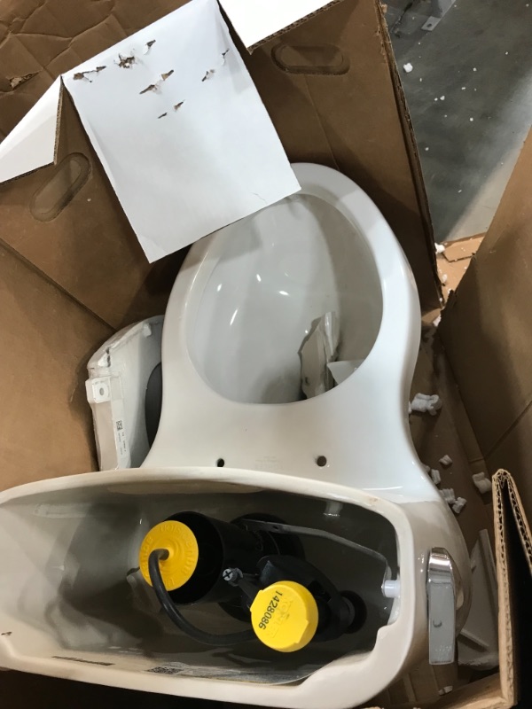 Photo 3 of **BASE OF TOILET IS BROKEN REFER TO PHOTOS**SIMILAR TO STOCK PHOTO**
Kohler K-3999-0 Highline Comfort Height Two-piece Elongated 1.28 Gpf Toilet with Class Five Flushing Technology And Left-hand Trip Lever, Seat Not Included, White

