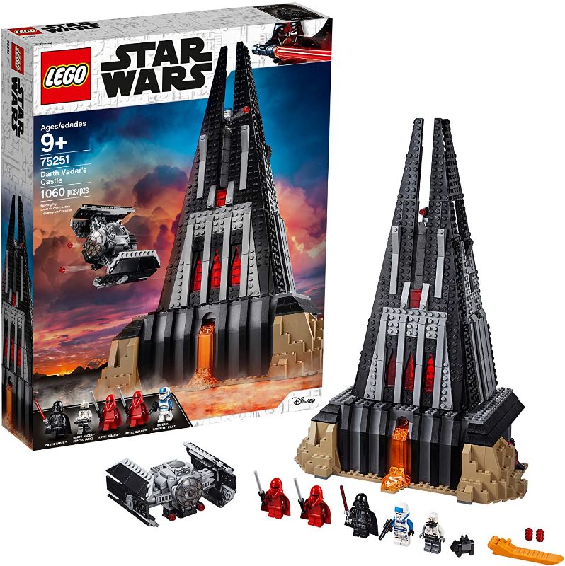 Photo 1 of LEGO Star Wars Darth Vader's Castle 75251 Building Kit Includes TIE Fighter, Darth Vader Minifigures, Bacta Tank and More (1,060 Pieces) - (Amazon Exclusive)
