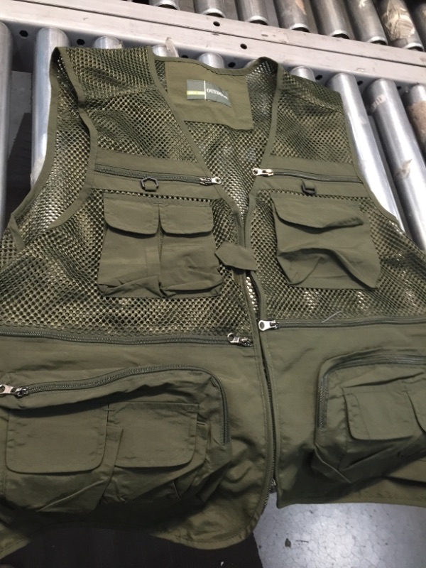 Photo 2 of  medium green army survival tactical utility outdoor vest similar to stock photo 
