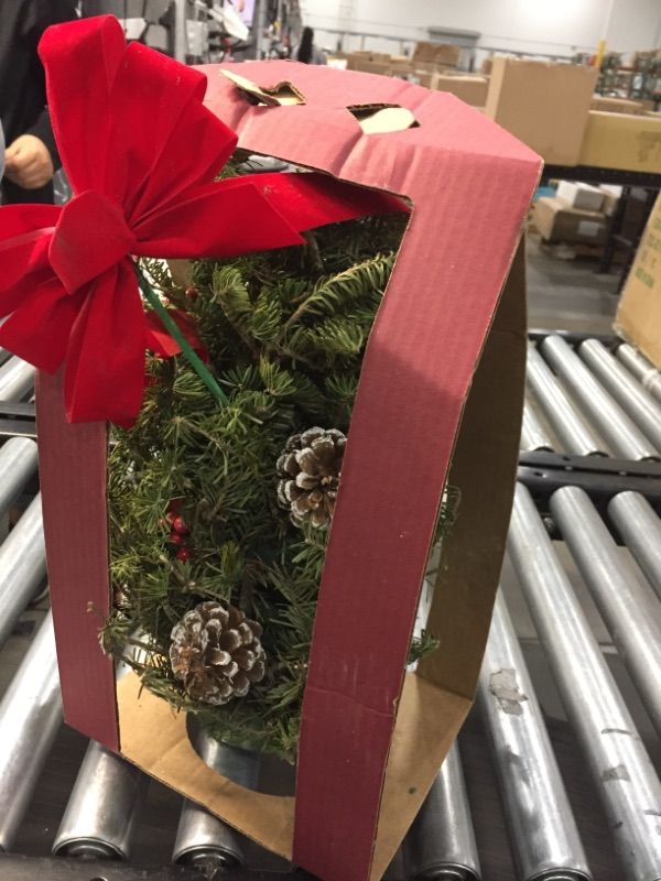 Photo 2 of 18-in Fresh Christmas Greenery Bouquet with Pinecones with Bow
