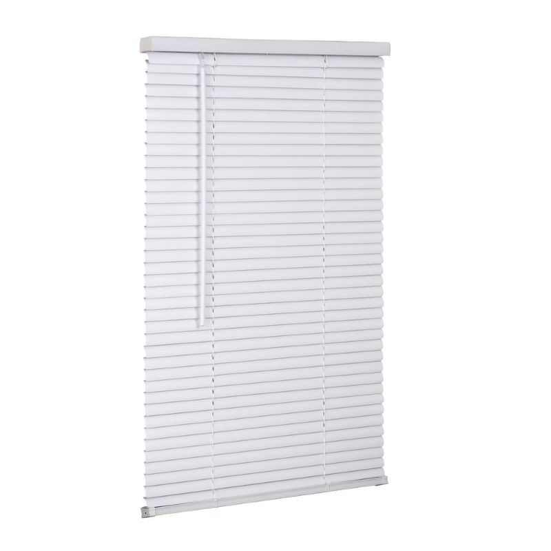 Photo 1 of 1" Cordless Vinyl Mini Blind - White WIDTH 32" LENGTH 36"
