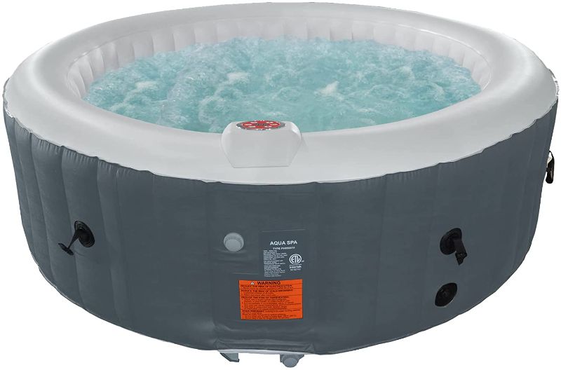 Photo 1 of #WEJOY AquaSpa Portable Hot Tub 61 x 61 / 81.9 X 81.9 Inch Air Jet Spa 2-6 Person Inflatable Round Outdoor Heated Hot Tub Spa with 120 Bubble Jets
