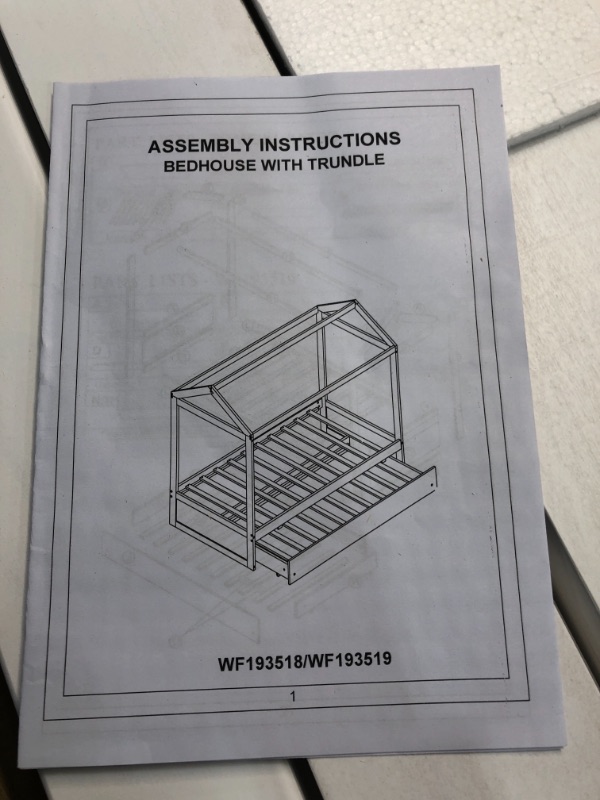 Photo 2 of **INCOMPLETE BOX 1 OF 2** House Daybed with Trundle,House Bed Twin Bed for Kids,No Box Spring Needed
