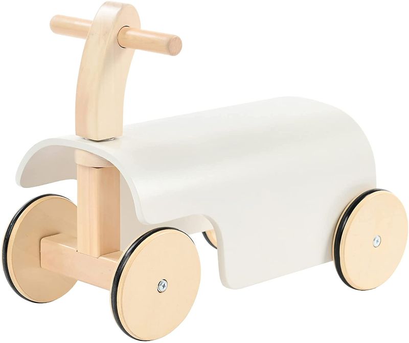 Photo 1 of labebe Wooden Balance Walker White for Toddler 1 Year Old & Up, Kids Ride-On Toys with Wheels, Infant Riding Wood Strollers, Push Walkers Toy Boy/Girl
