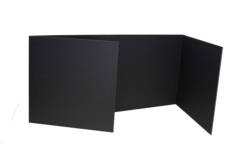 Photo 1 of 12 x 48 Study Carrel Black/Black Foam Bulk Pack of 24
