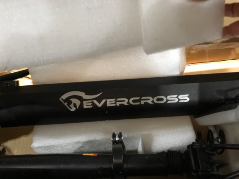 Photo 2 of EVERCROSS Electric Scooter, Electric Scooter for Adults with 800W Motor, Up to 28MPH & 25 Miles-10'' Solid Tires, Scooter for Adults with Seat & Dual Braking, Folding Electric Scooter for Adults Teens
