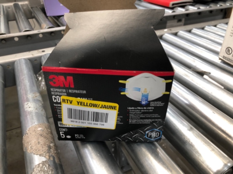 Photo 1 of 3M 8511 N95 Sanding and Fiberglass Valved Respirator (5-Pack)