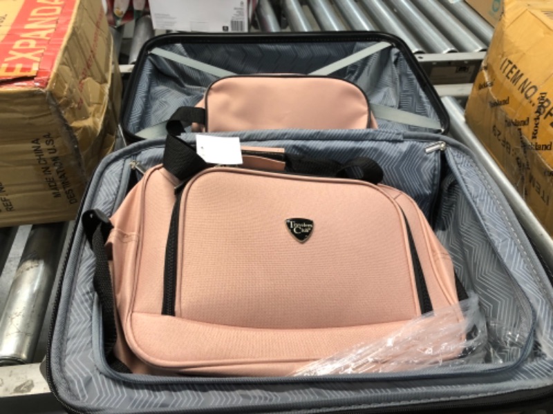 Photo 3 of Travelers Club Sky+ Luggage Set, Rose Gold, 3 Piece
