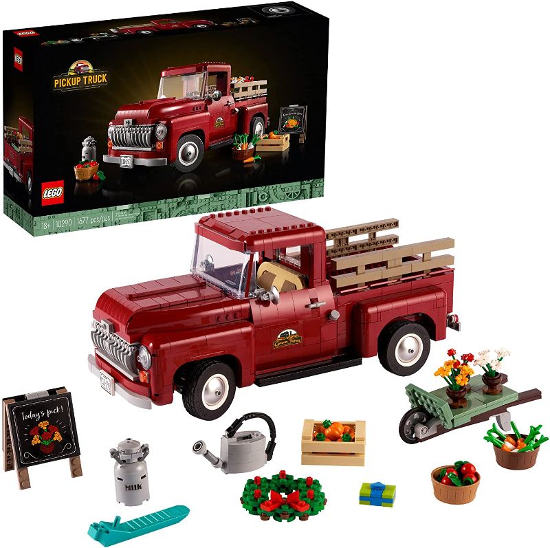 Photo 1 of INCOMPLETE SET*
LEGO Pickup Truck 10290; Build and Display an Authentic Vintage 1950s Pickup Truck; New 2021 (1,677 Pieces)
